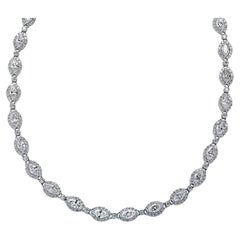Vivid Diamonds 31.06ct Marquise Diamond Necklace