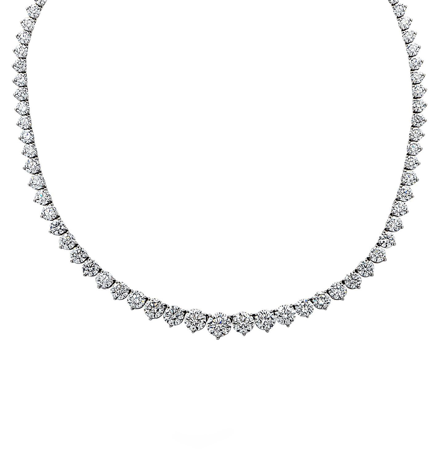 Vivid Diamonds 37.03 Carat Diamond Riviera Necklace 1