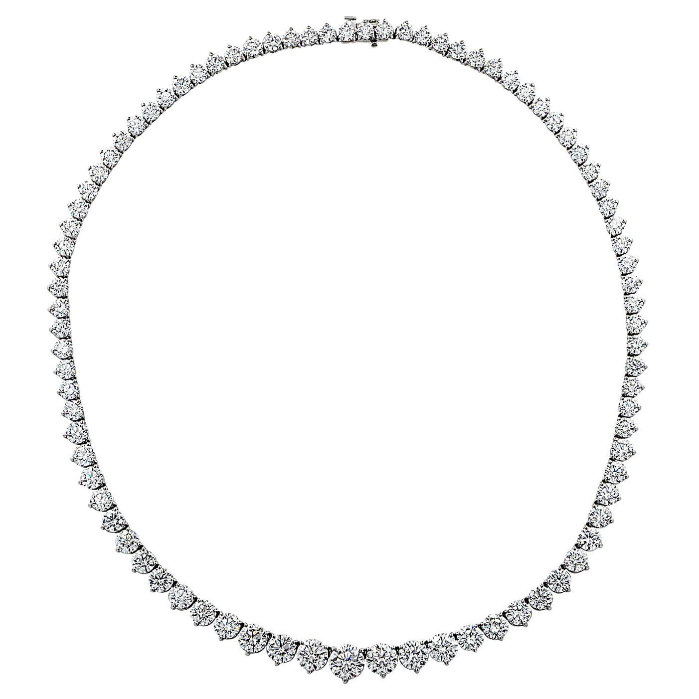 Vivid Diamonds 37.03 Carat Diamond Riviera Necklace
