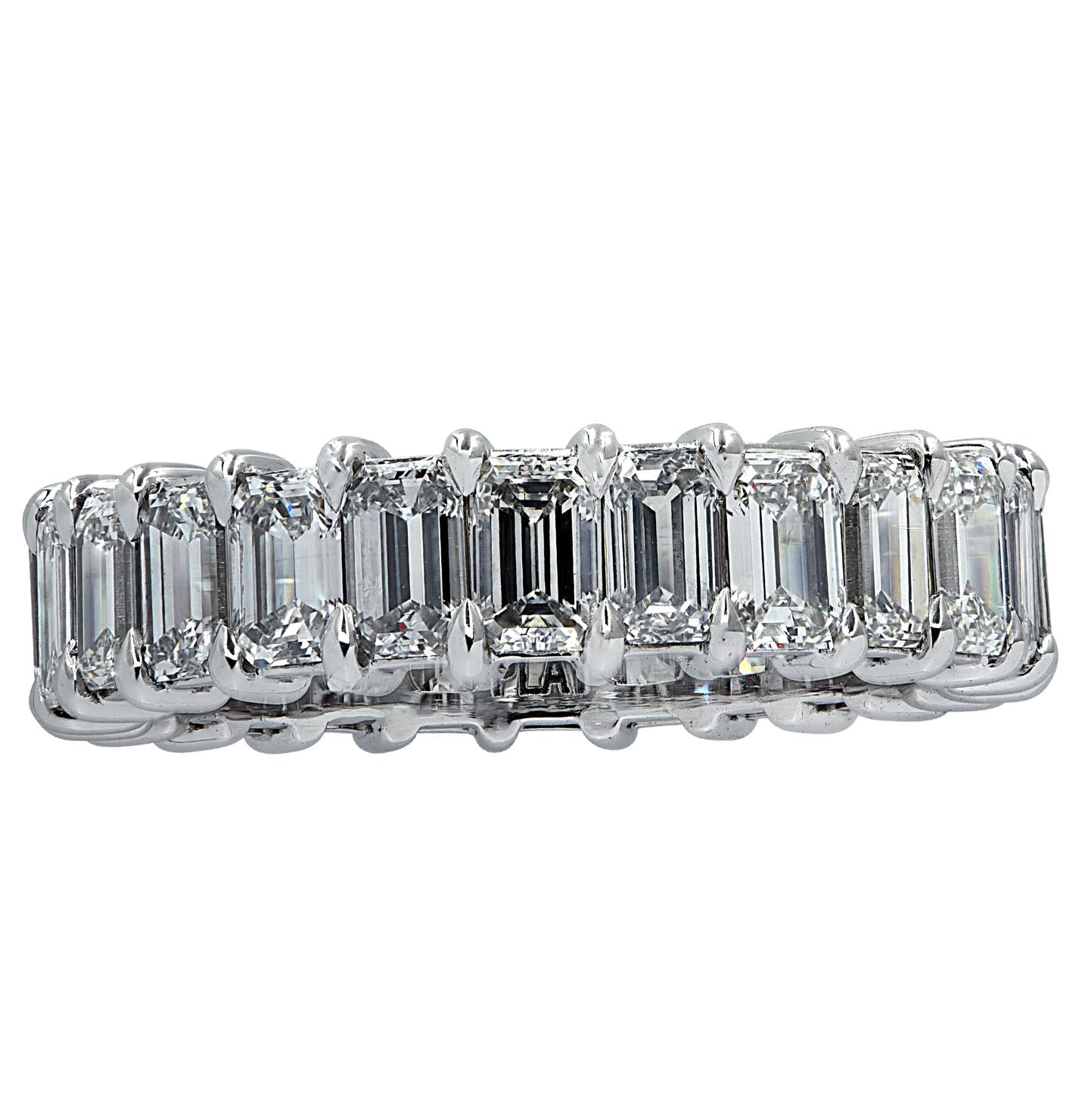 Women's Vivid Diamonds 3.77 Carat Diamond Eternity Band For Sale