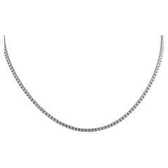 Vivid Diamonds 3.98 Carat Straight Line Diamond Tennis Necklace
