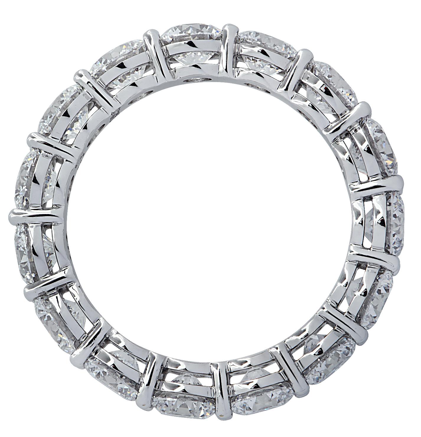 Moderne Bracelet d'éternité en diamants vifs de 4,04 carats  en vente