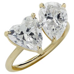 Vivid Diamonds 4.10 Carat Diamond Bypass Ring 