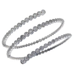 Bracelet jonc vif en diamants de 4,30 carats