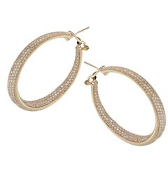Vivid Diamonds 4.5 Carat In And Out Hoop Earrings