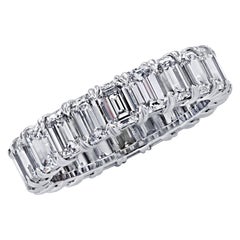 Vivid Diamonds 4.55 Carat Emerald Cut Diamond Eternity Band