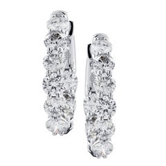 Vivid Diamonds 4.6 Carat Diamond in and Out Hoop Earrings