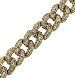 Vivid Diamonds Pulsera de eslabones cubanos de 5,46 quilates