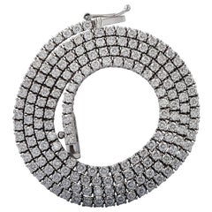 Vivid Diamonds 5.95 Carat Straight Line Diamond Necklace