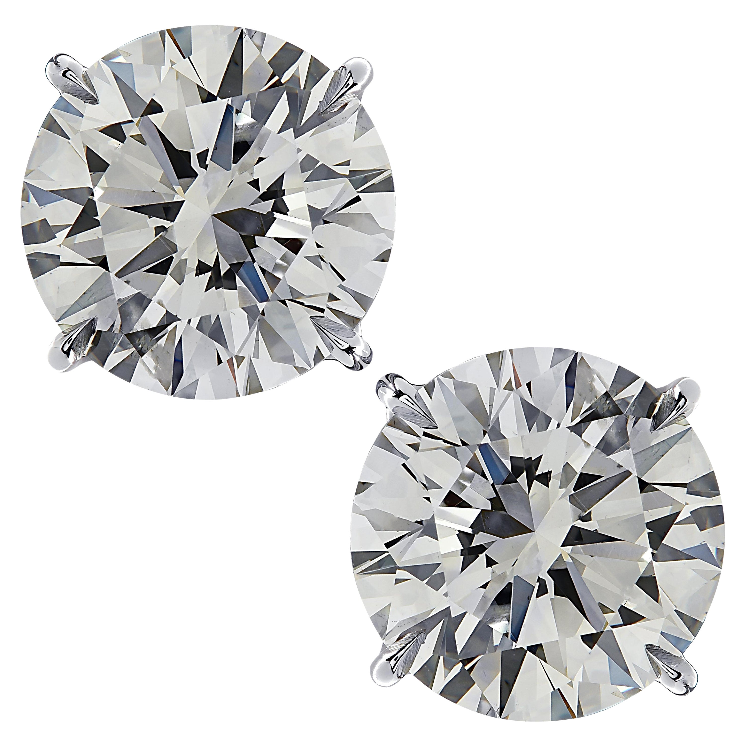Vivid Diamonds Orecchini con perno solitario di diamanti da 6.05 carati