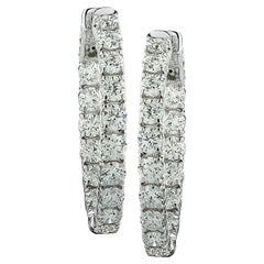 Vivid Diamonds 6,27 Karat Diamant In und Out Hoop Ohrringe