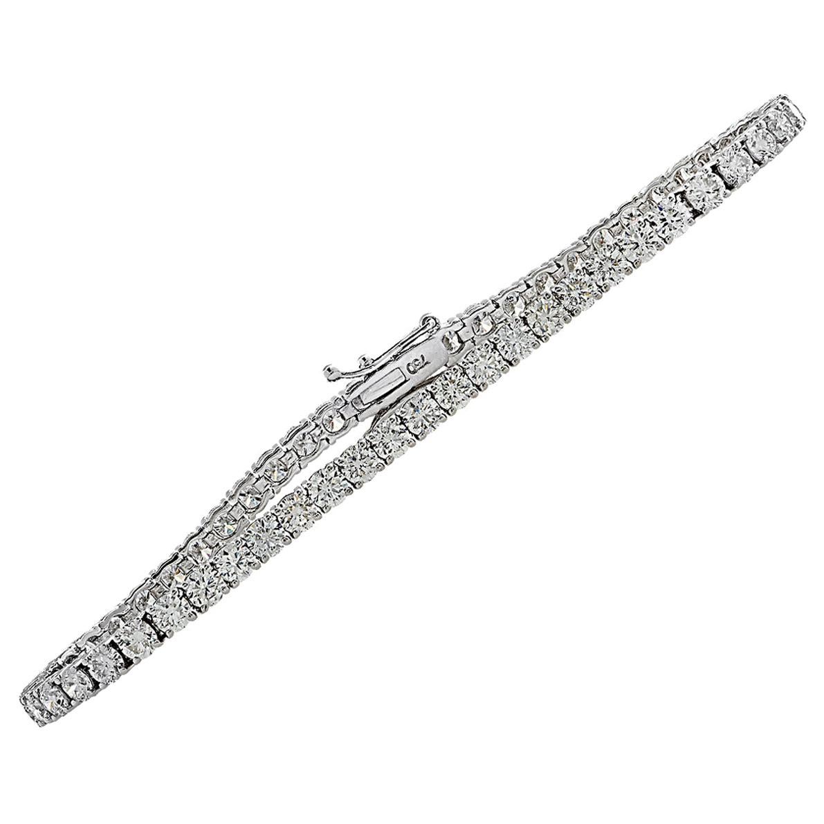 Vivid Diamonds 6.36 Carat Diamond Tennis Bracelet