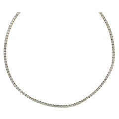 Vivid Diamonds - Collana tennis con diamanti in linea retta da 6.37 carati