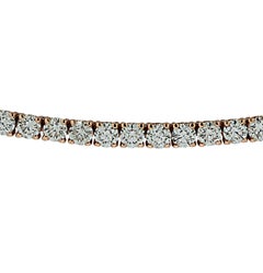Vivid Diamonds 6.42 Carat Straight Line Diamond Tennis Necklace