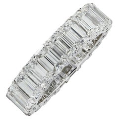 Bracelet d'éternité en diamants vifs de 6,45 carats