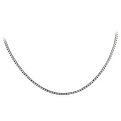 Vivid Diamonds 7.10 Carat Straight Line Diamond Tennis Necklace 