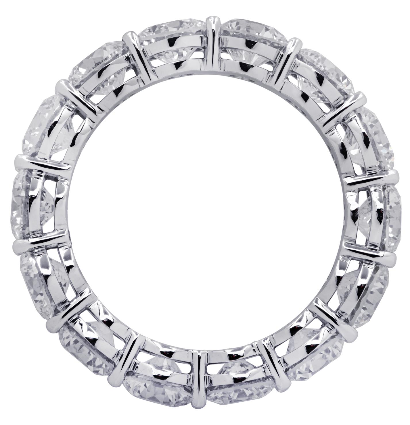 Moderne Bracelet d'éternité en diamants vifs de 7,29 carats en vente