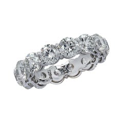 Memoryring mit lebhaften Diamanten, 7,29 Karat Diamanten