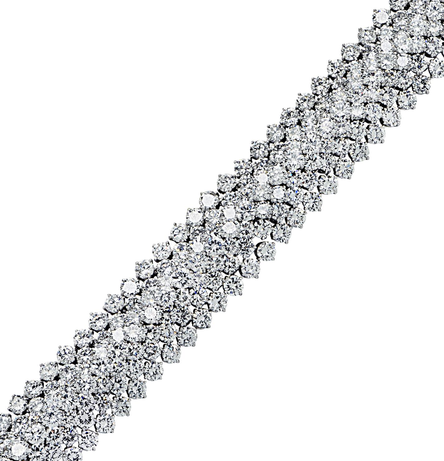 Vivid Diamonds 78 Carat Diamond Bracelet In New Condition For Sale In Miami, FL