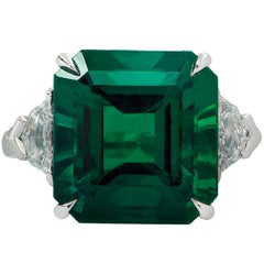 Vivid Diamonds 8 Carat Colombian Emerald & Diamond Ring