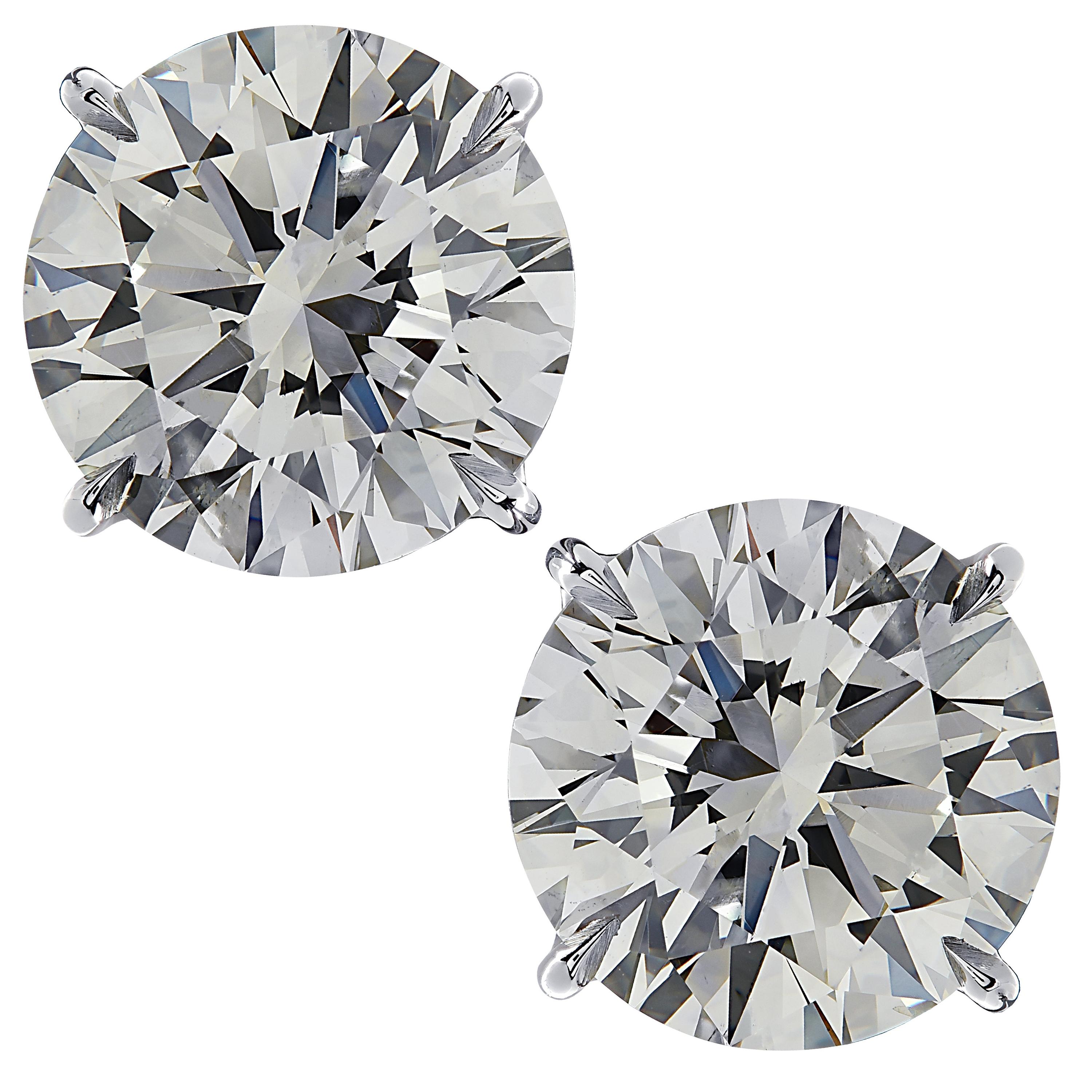 Vivid Diamonds 8.14 Carat Diamond Stud Earrings