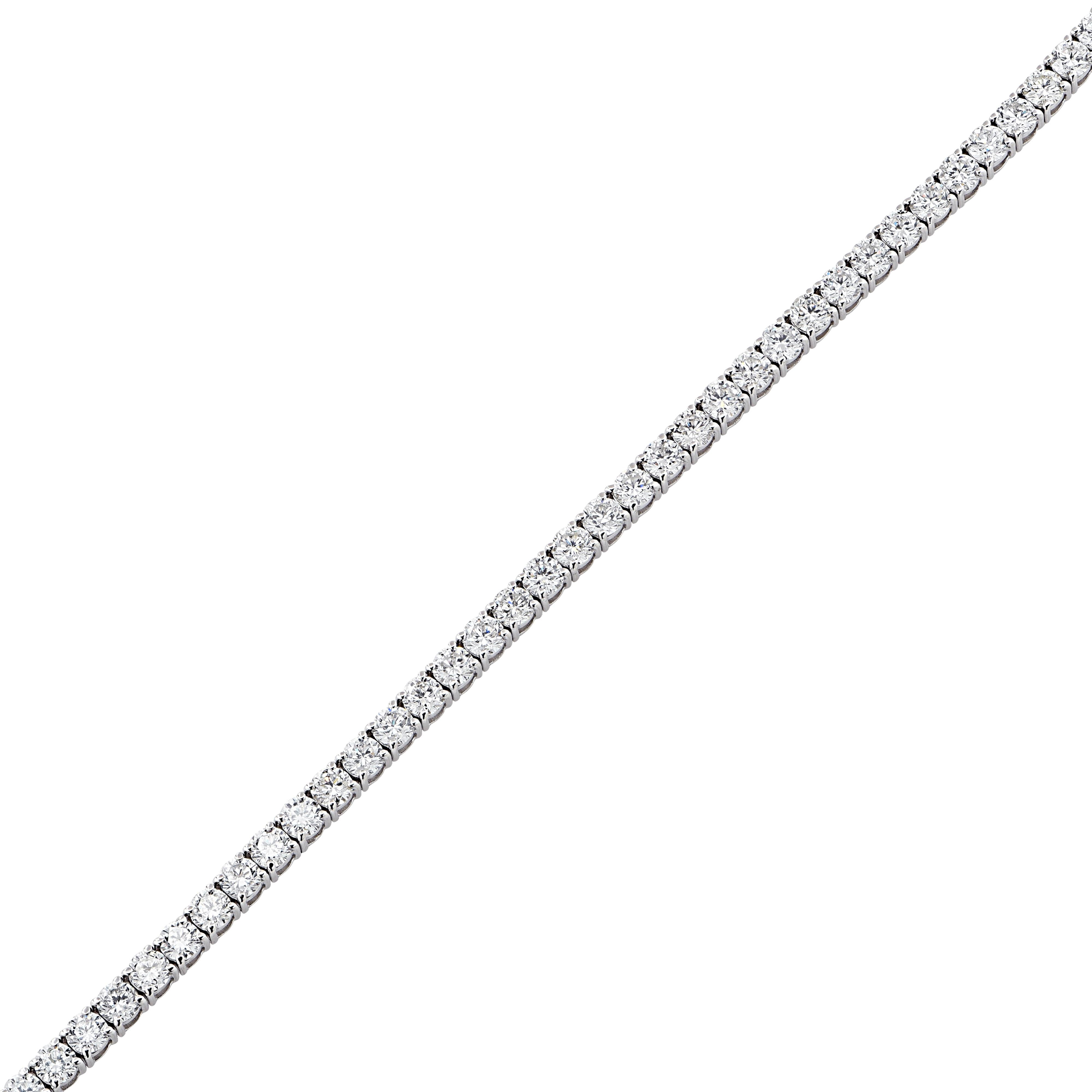 Vivid Diamonds 8.85 Carat Diamond Tennis Bracelet In New Condition In Miami, FL