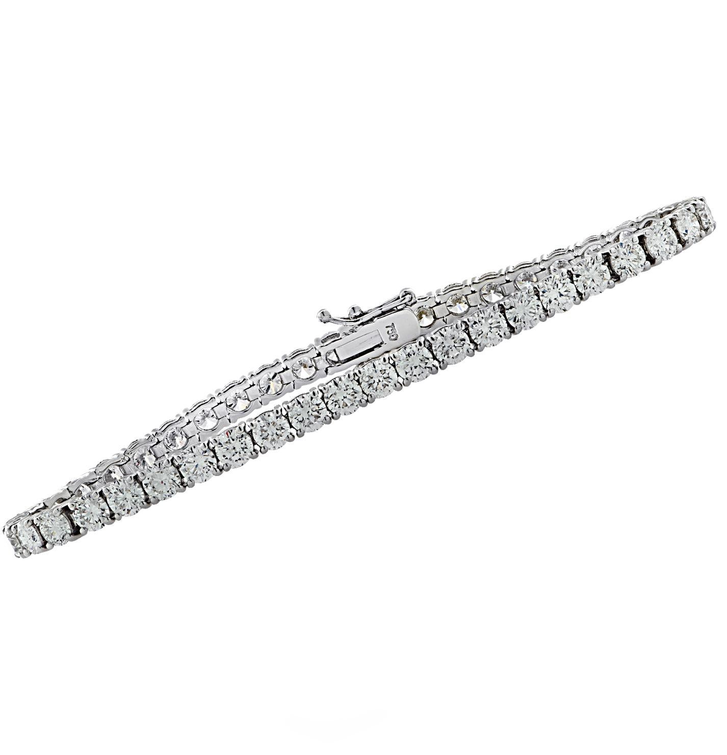 Women's Vivid Diamonds 9.39 Carat Diamond Tennis Bracelet