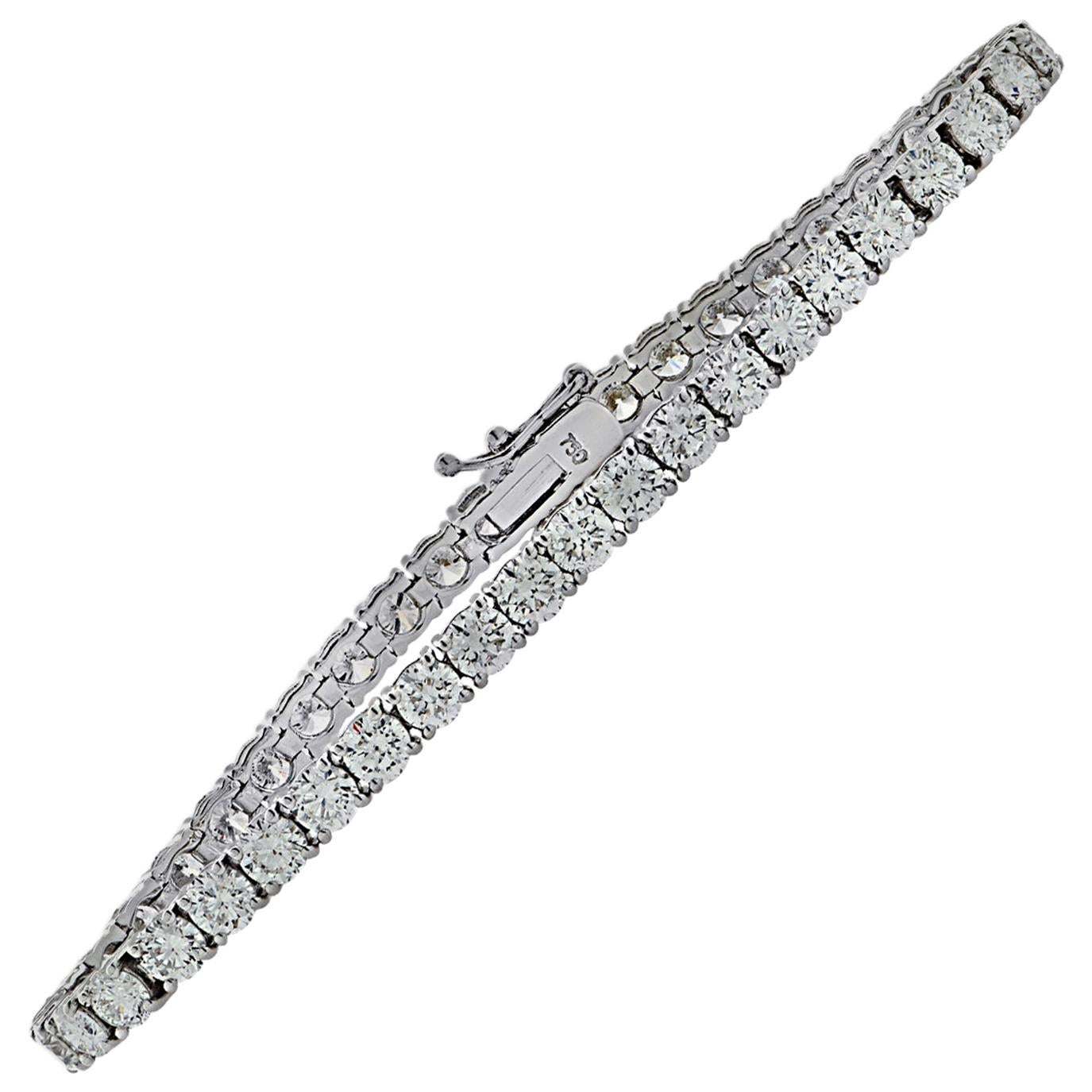 Vivid Diamonds 9.39 Carat Diamond Tennis Bracelet