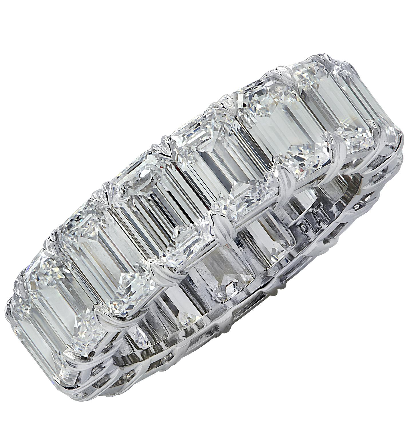 Vivid Diamonds 9.44 Carat Diamonds Eternity Band In New Condition For Sale In Miami, FL