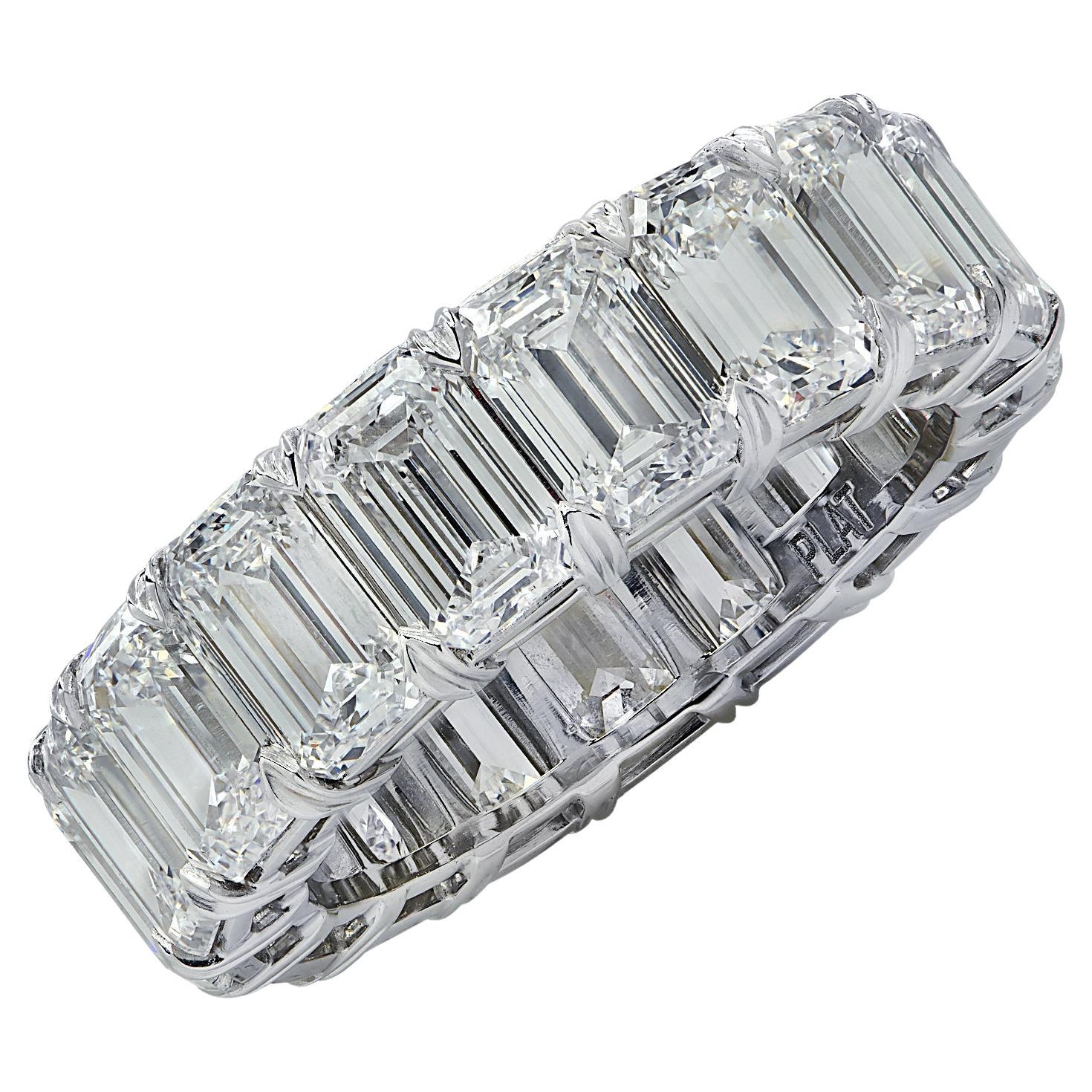 Memoryring mit lebhaften Diamanten, 9,44 Karat Diamanten