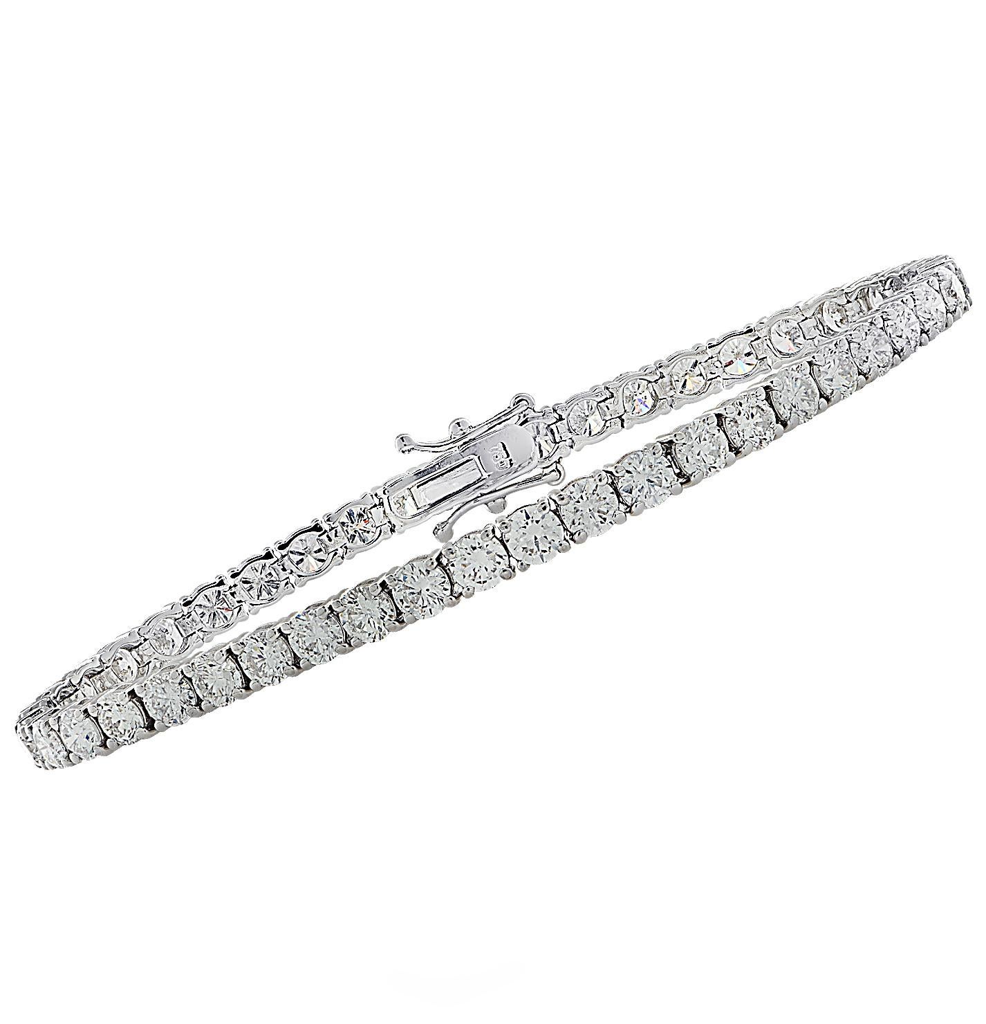 Women's Vivid Diamonds 9.80 Carat Diamond Tennis Bracelet