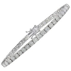 Vivid Diamonds 9.80 Carat Diamond Tennis Bracelet