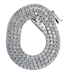 Vivid Diamonds 9.83 Carat Diamond Straight Line Tennis Necklace