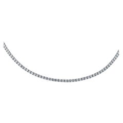 Vivid Diamonds 9.83 Carat Diamond Straight Line Tennis Necklace