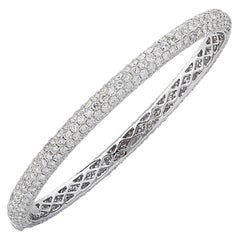 Vivid Diamonds 9.85 Carat Diamond Bangle Bracelet