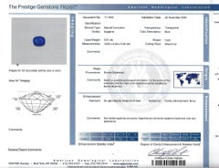 Vivid Diamonds AGL Certified 5,91 Carati Burma No Heat Zaffiro e Anello di Diamanti