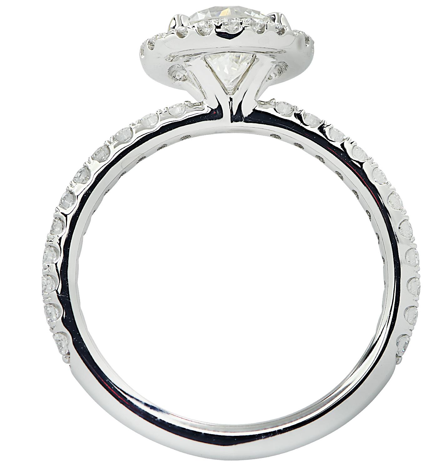 Modern Vivid Diamonds GIA Certified 1.05 Carat Diamond Engagement Ring