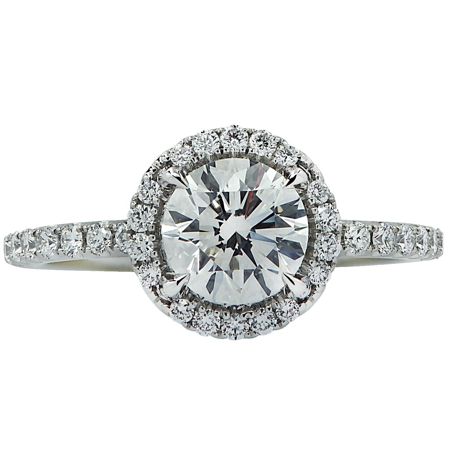 Vivid Diamonds GIA Certified 1.05 Carat Diamond Engagement Ring In New Condition In Miami, FL