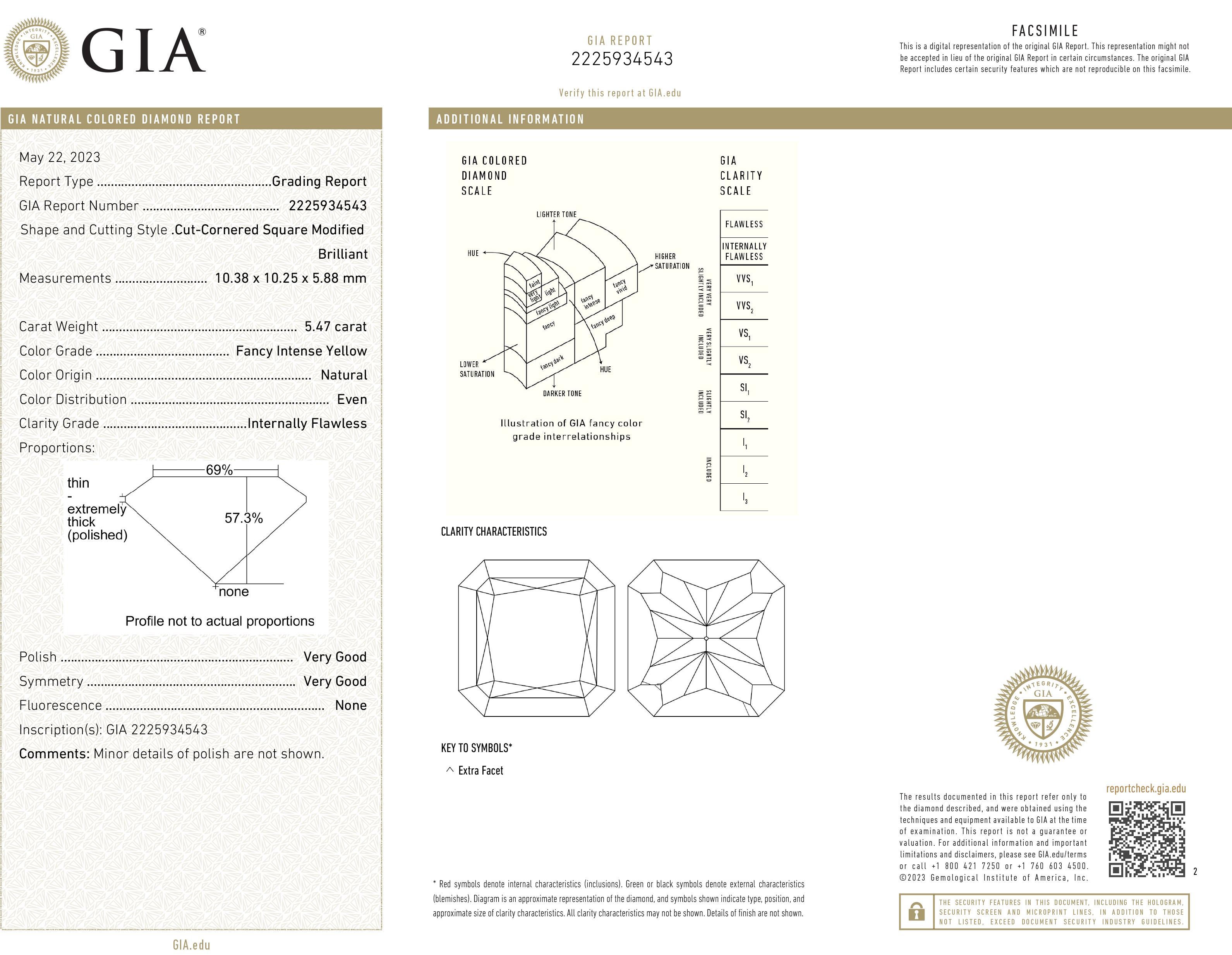 Modern Vivid Diamonds GIA Certified 10.61 Carat Fancy Intense Yellow Diamond Earrings For Sale
