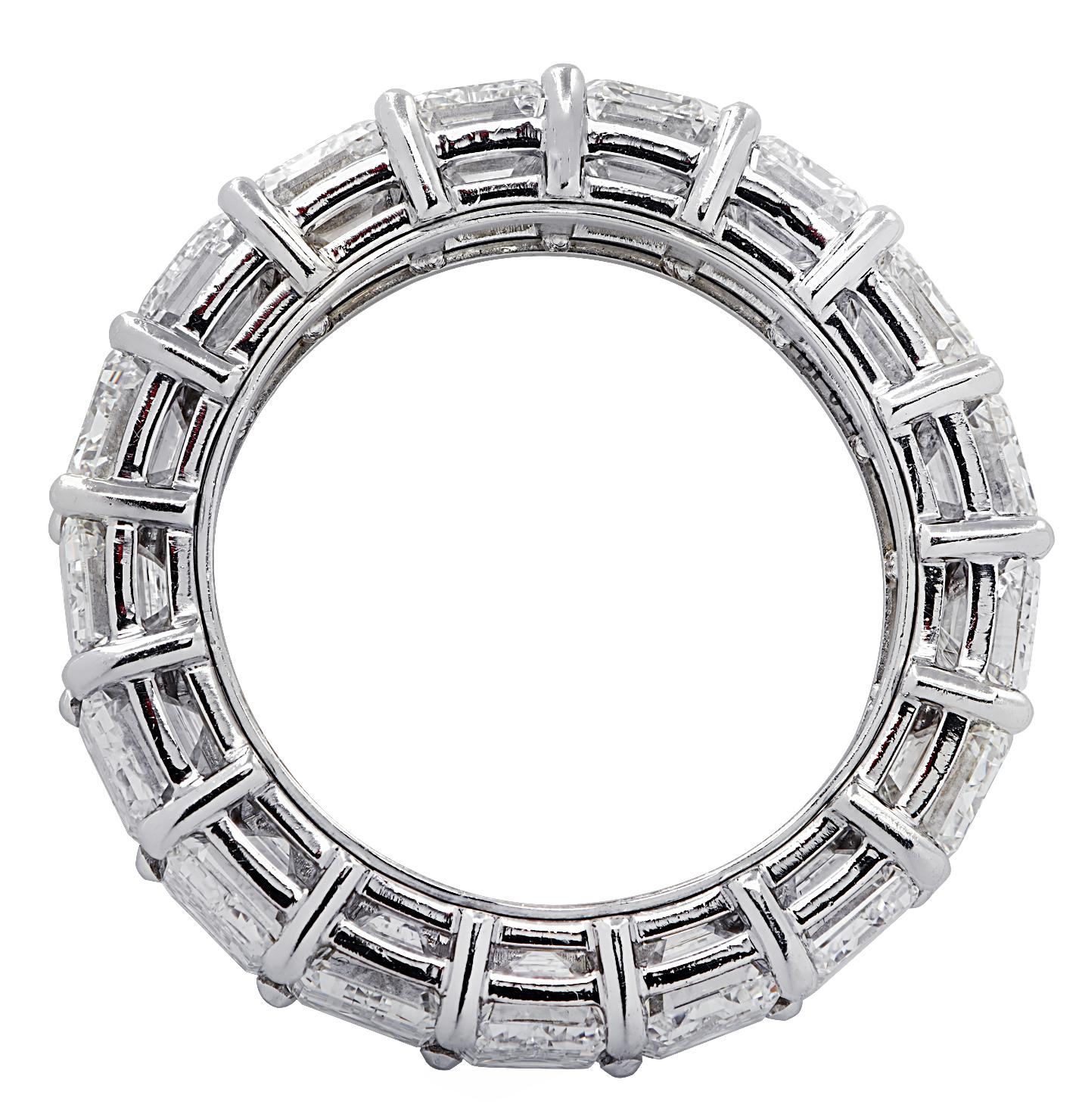 Modern Vivid Diamonds GIA Certified 11.50 Carat Diamond Eternity Band 