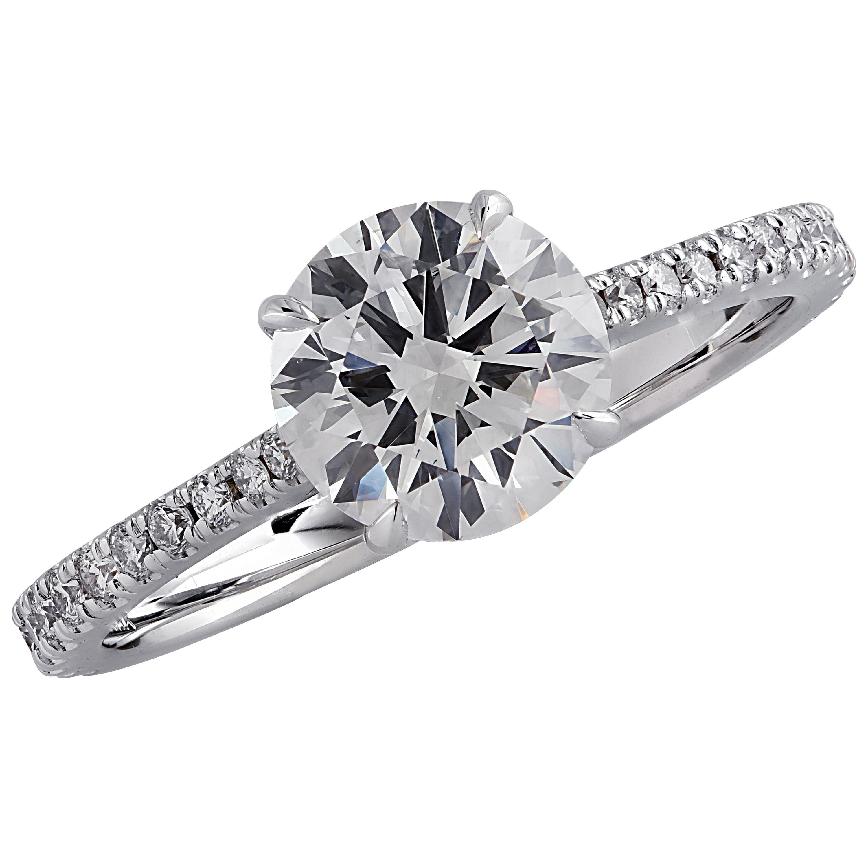 Vivid Diamonds GIA Certified 1.38 Carat Diamond Engagement Ring