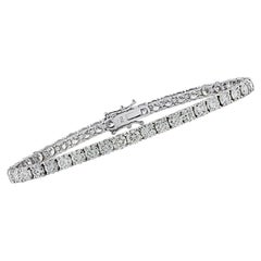 Used Vivid Diamonds GIA Certified 14.57 Carat Diamond Tennis Bracelet