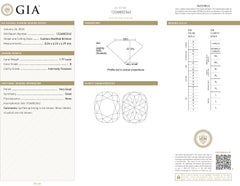 Vivid Diamonds Anillo de compromiso con halo de diamantes de 1.77 quilates certificado por el GIA