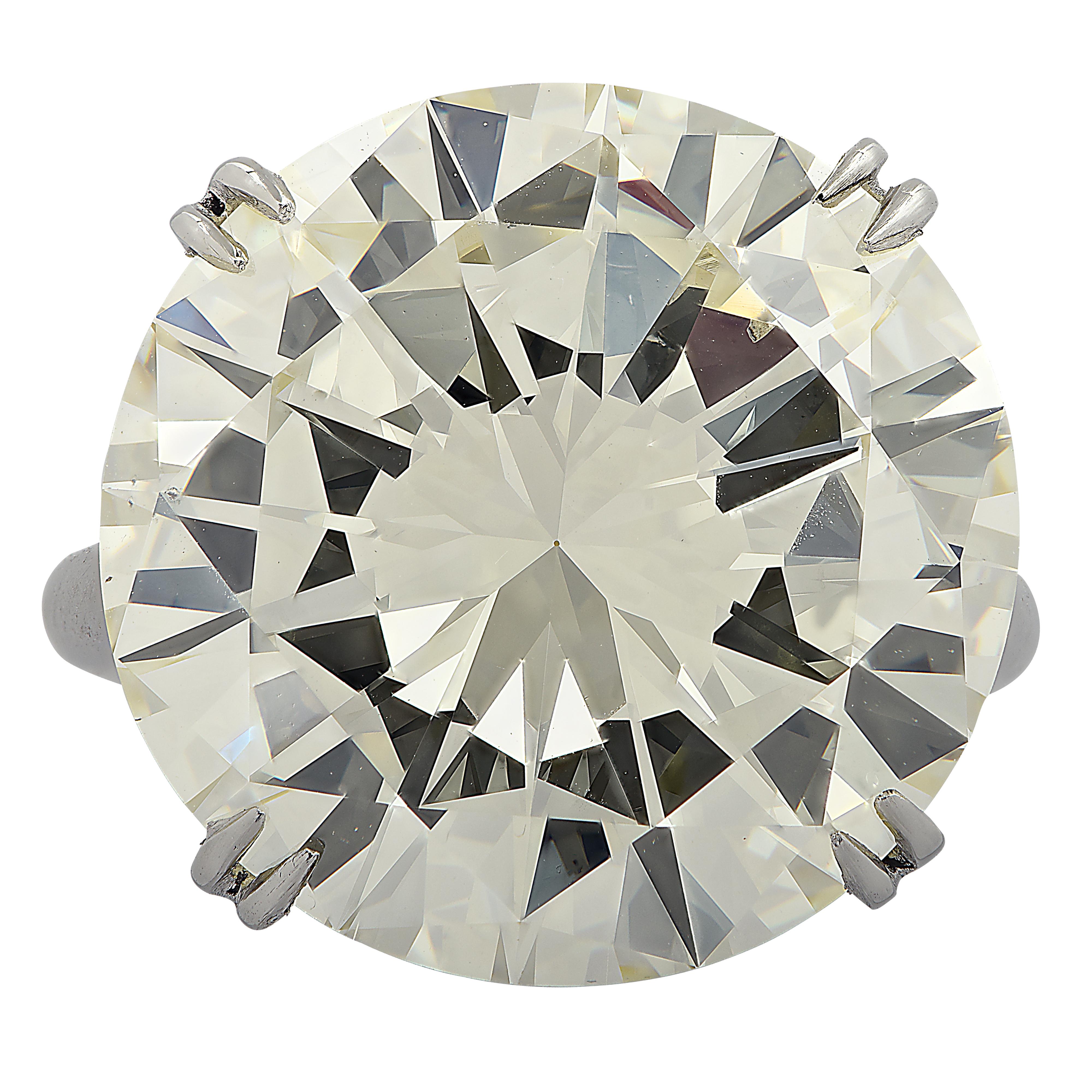 Modern Vivid Diamonds GIA Certified 17.74 Carat Diamond Engagement Ring