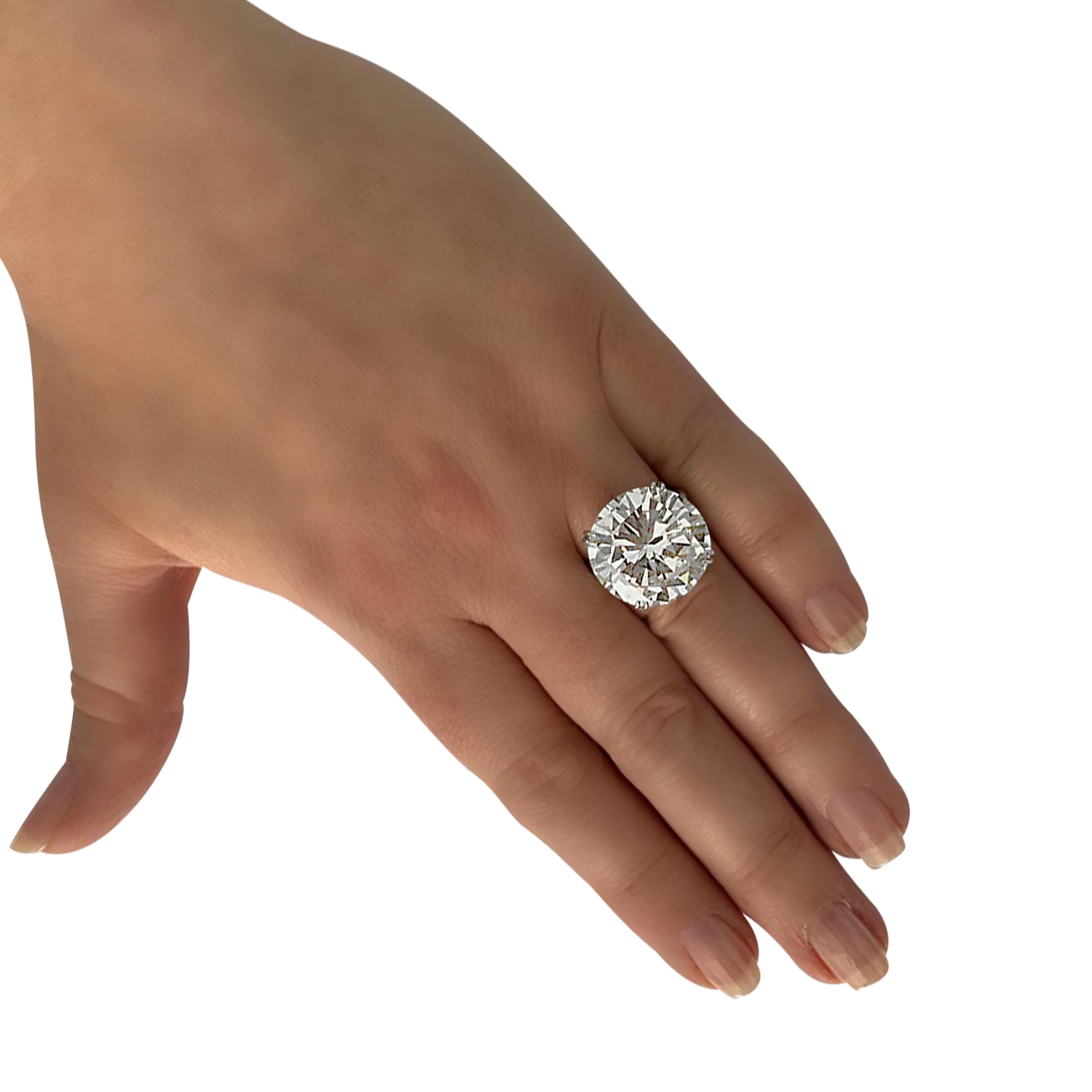 Vivid Diamonds GIA Certified 17.74 Carat Diamond Engagement Ring In New Condition In Miami, FL