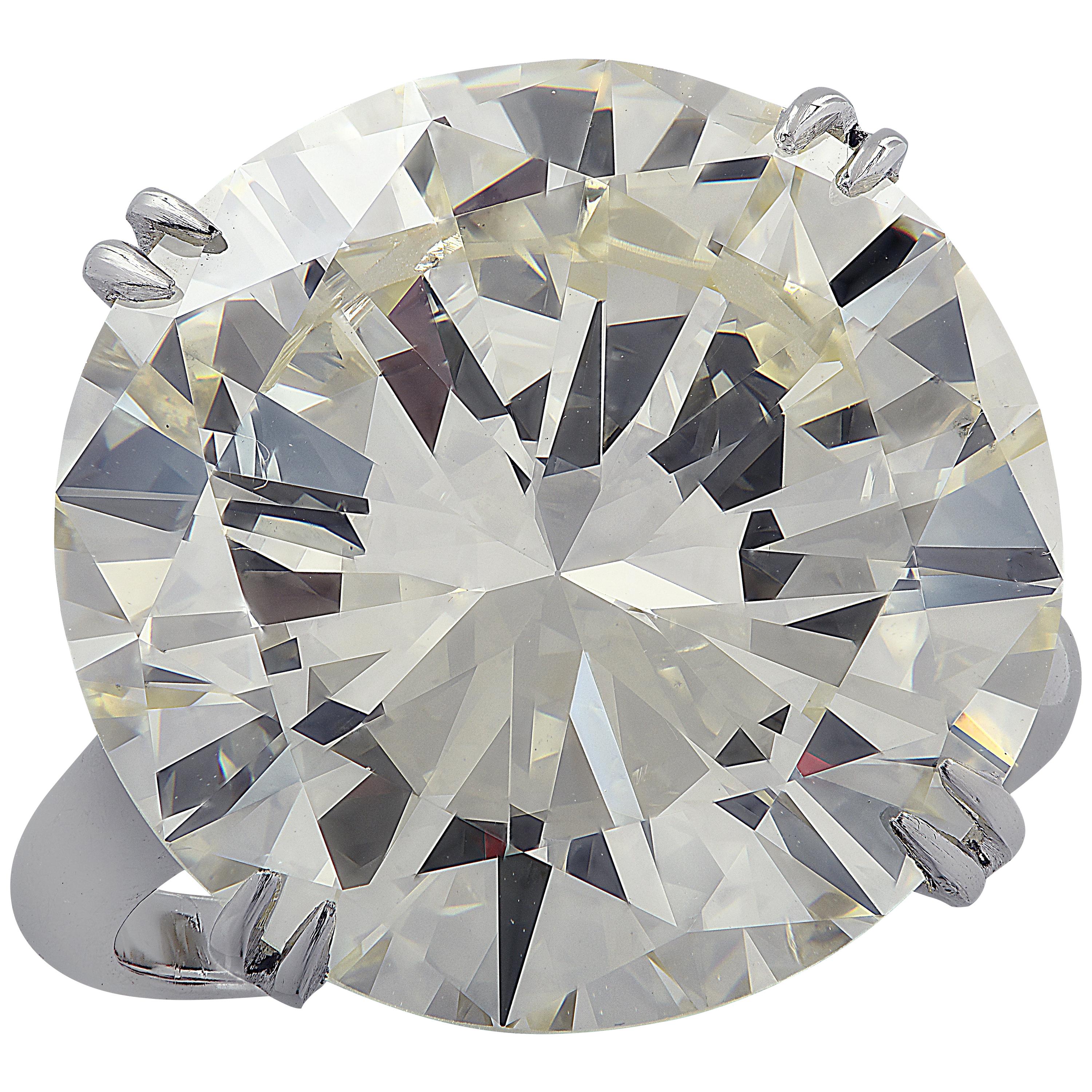 Vivid Diamonds GIA Certified 17.74 Carat Diamond Engagement Ring