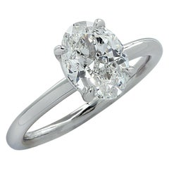 Vivid Diamonds GIA Certified 1.80 Carat Oval Diamond Engagement Ring