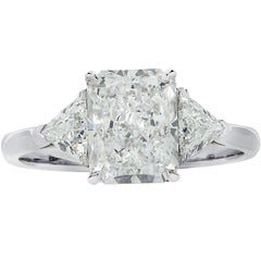 Vivid Diamonds GIA Certified 2.02 Carat Radiant Cut Engagement Ring