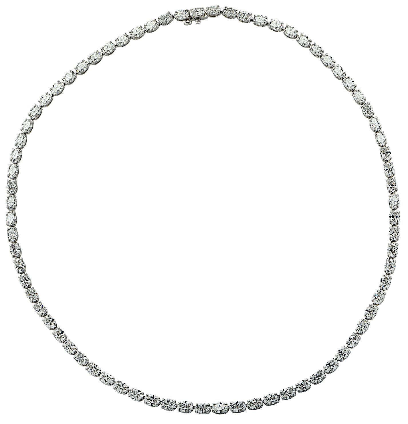 oval tennis necklace