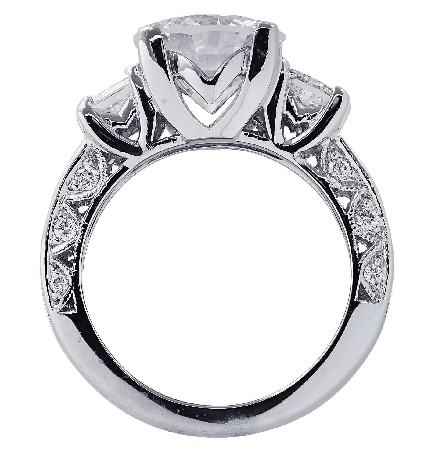 Modern Vivid Diamonds GIA Certified 3.03 Carat Diamond Engagement Ring